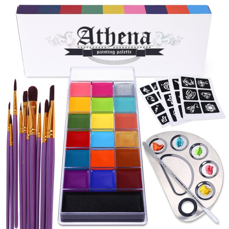 UCANBE Athena Face Body Paint Oil Makeup Set 20 Colors FX Halloween