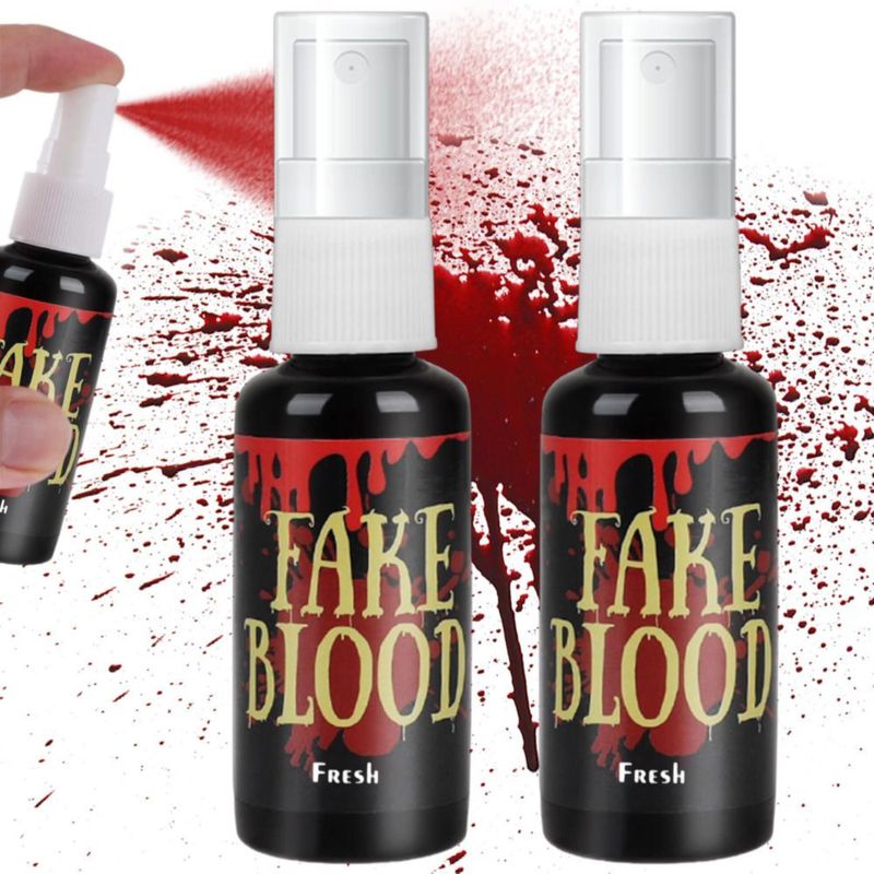 Maquillaje Sangre Falsa Halloween ULMLL RZJX 200ml Spray Realista