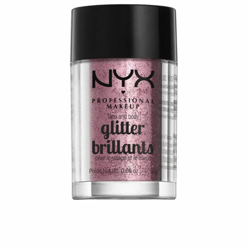 NYX Professional Makeup Glitter para rostro y cuerpo Tono Rose 2 5g
