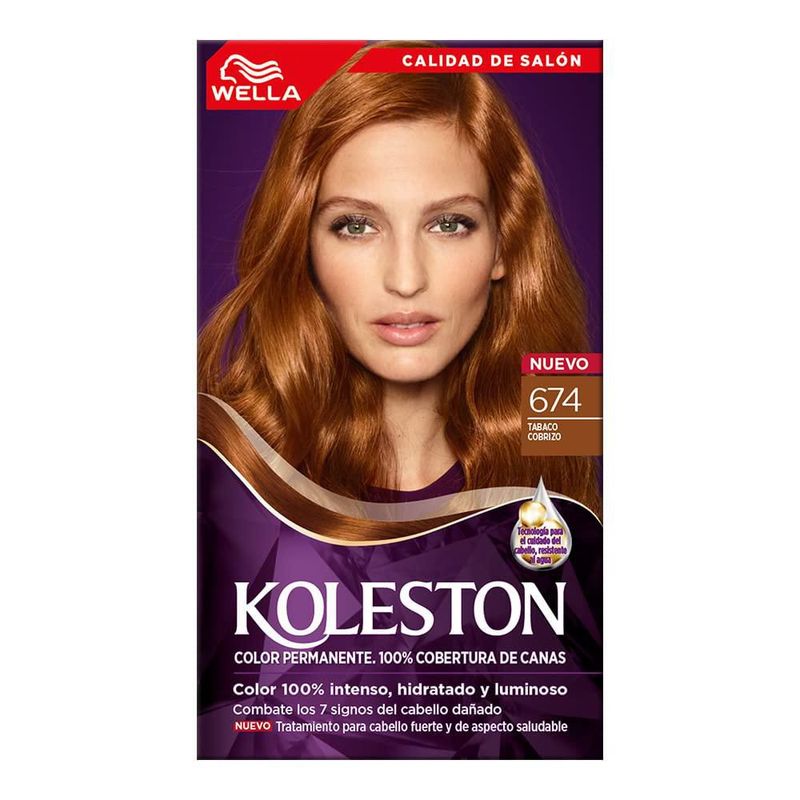Koleston Tinte Permanente 674 Tabaco Cobrizo 70 ml Paquete de 1