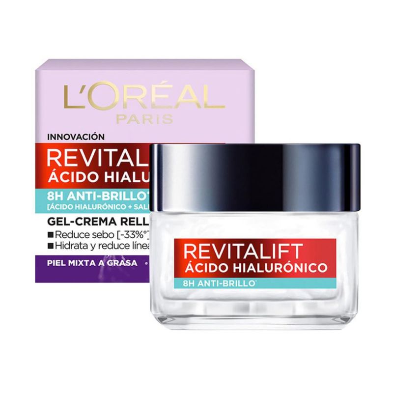 Gel Crema Revitalift A Cido Hialuronico Anti Brillo Controla