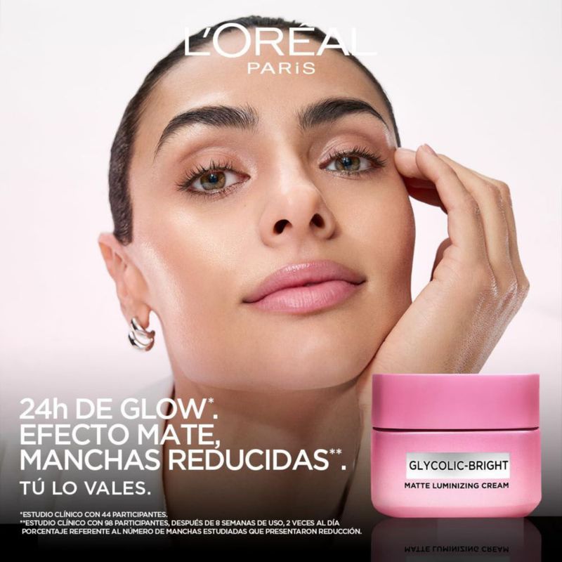 L Oréal Paris Glycolic Bright Crema Mate Iluminadora 50ml Reduce