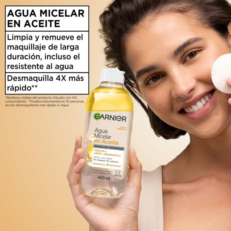 Garnier Agua Micelar Desmaquillante Bifásica 400ml Limpia Desmaquilla