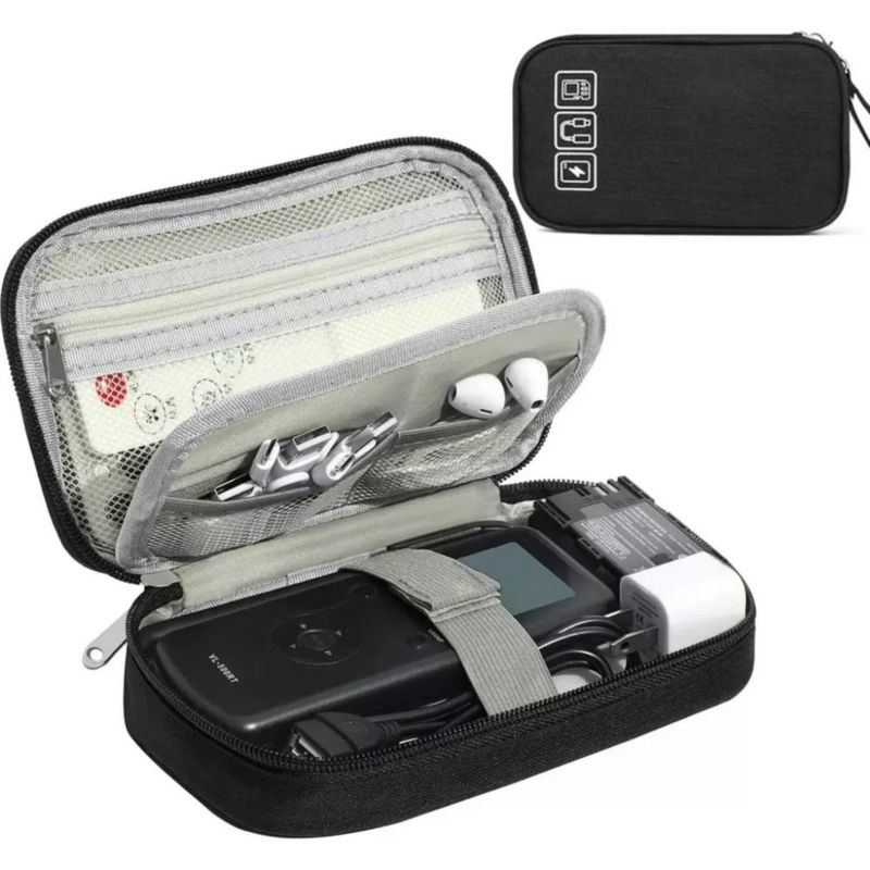 Bolso Organizador Electrónico Cables Para Viaje Negro