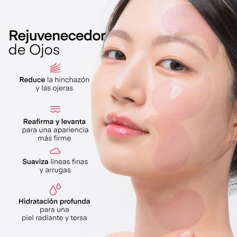 Parche Terez Honor Hidrogel Colágeno Péptidos 60 Mascarillas Ojos