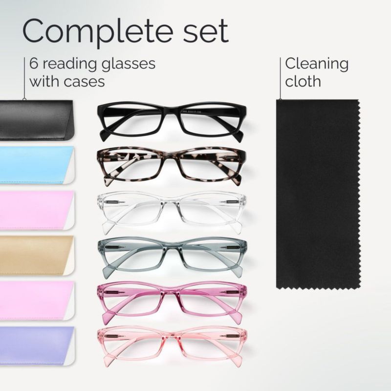 Gafas de lectura Gaoye Pack de 6 con filtro de luz azul para mujer y hombre