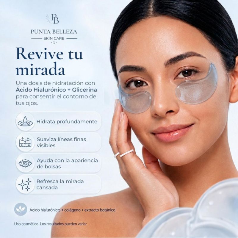 Parches para Ojos con Ácido Hialurónico y Glicerina 60 Piezas