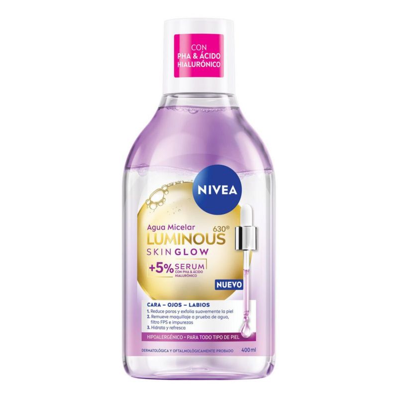 NIVEA Agua Micelar Luminous 630 Skin Glow 400 ml