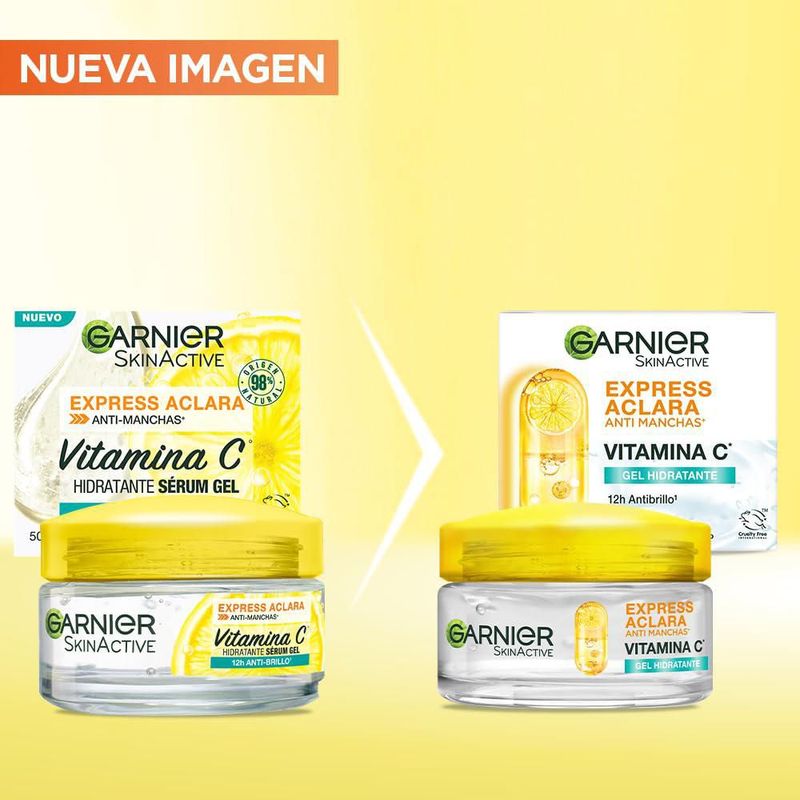 Gel Crema Hidratante Garnier Express Aclara Vitamina C 50ml Anti