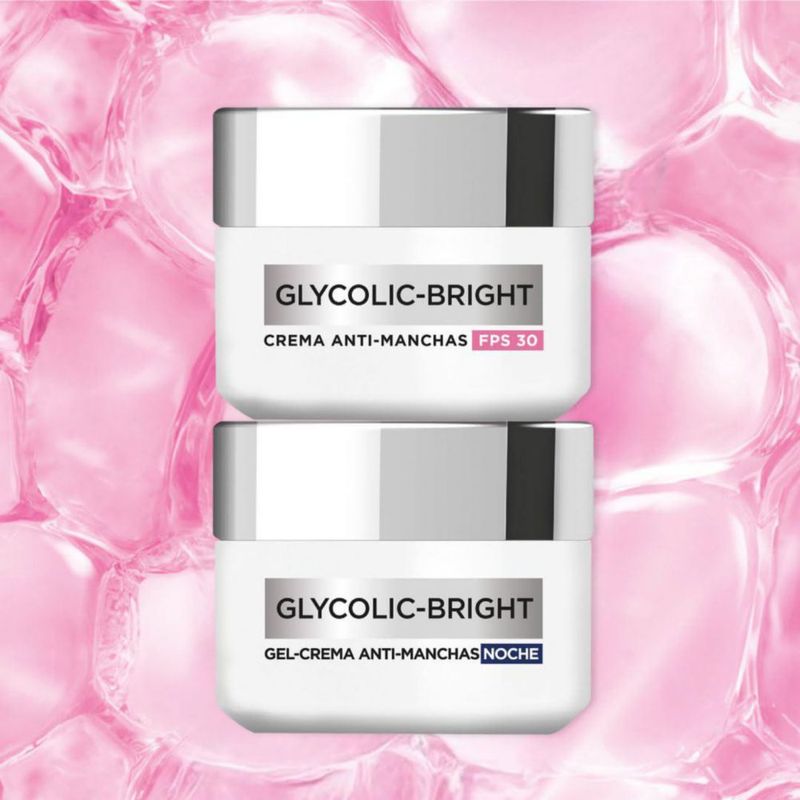 Kit Glycolic Bright L Oreal Paris Crema Día Noche 50ml FPS30 Anti
