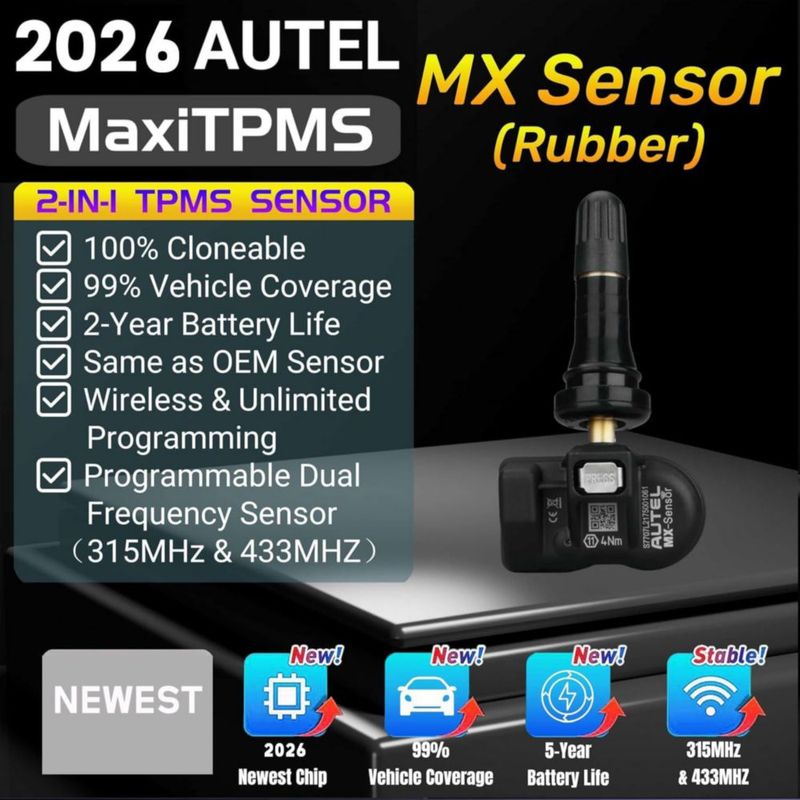Sensores TPMS Autel MX‑Sensor 20 unidades 315/433 MHz