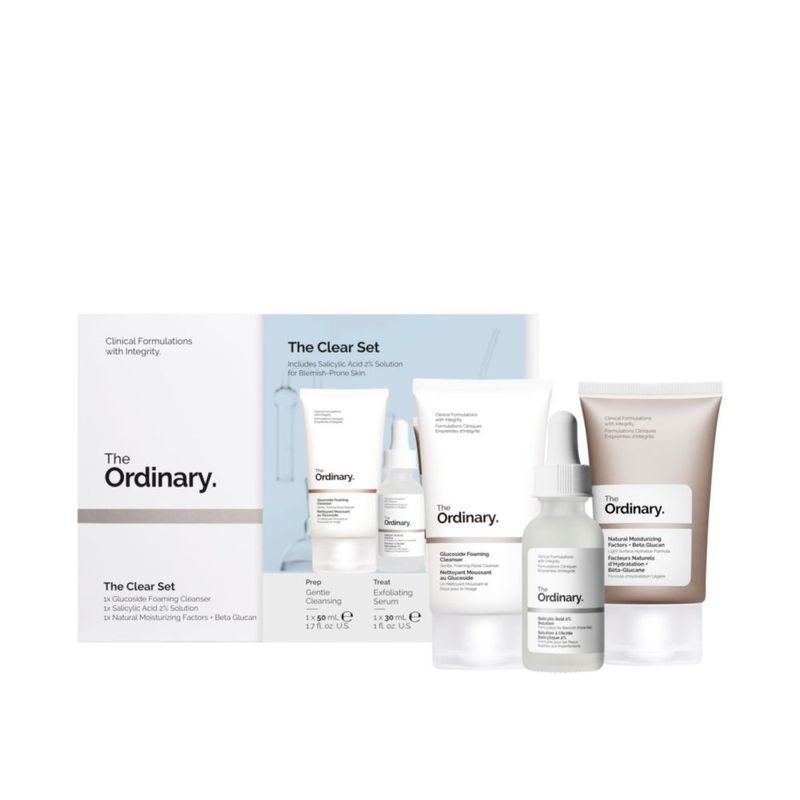 The Ordinary Clear Set Kit Acné 3 Pasos Salicylic Acid 2 Glucoside