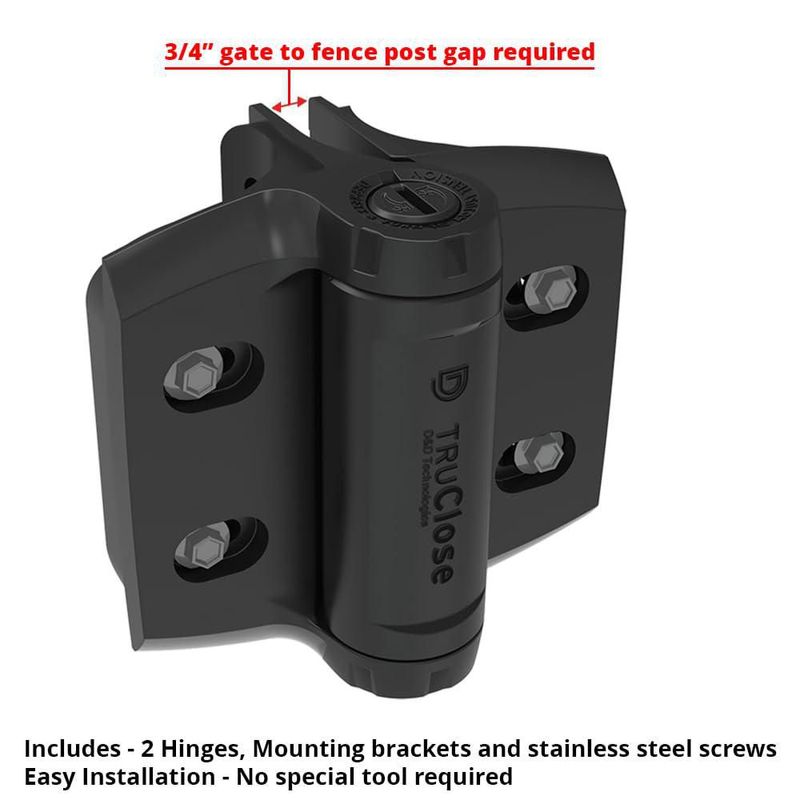 Bisagra para Puerta D&D TECHNOLOGIES TruClose Negra - Pack de 2