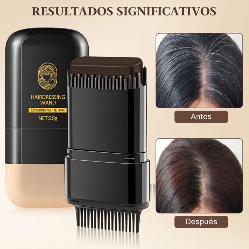 Peine Tinte RUIAO Barra Cubre Canas Portátil Marrón Oscuro
