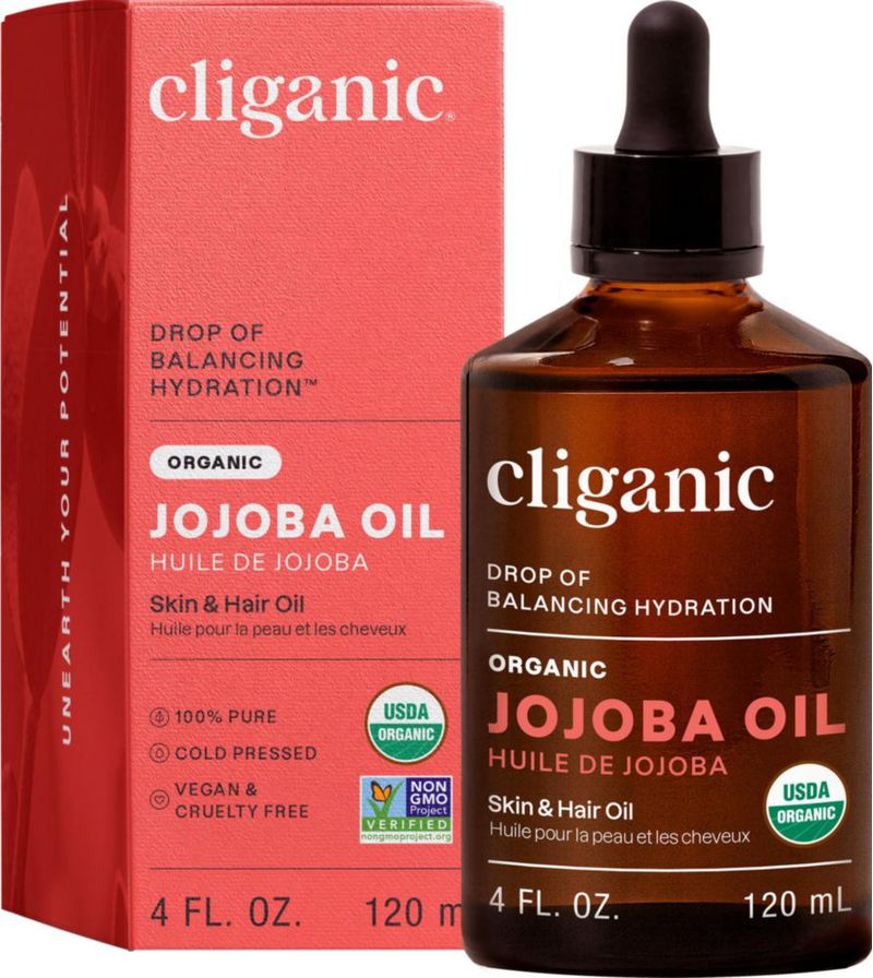 Cliganic Aceite de Jojoba Orgánico 100 Puro 120 ml USDA Organic
