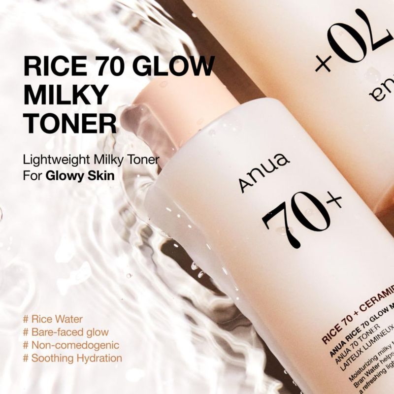 Tónico Lácteo Anua Rice 70 Glow Milky 8 45 Fl Oz