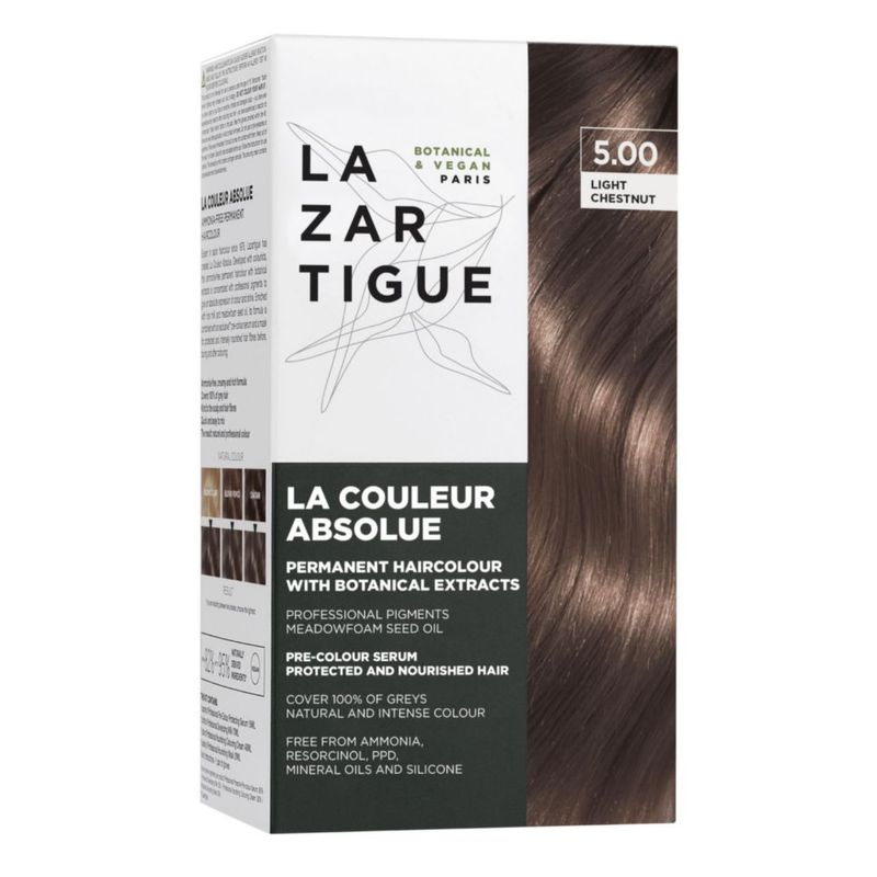 Lazartigue Permanent Haircolour 5 0 Tinte castaño claro Sin amoníaco