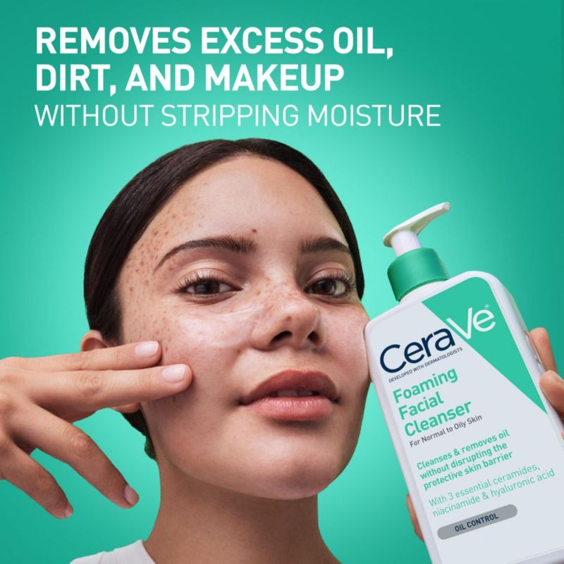 Limpiador Facial CeraVe Foaming 16 Oz Sin Fragancia No Comedogénico