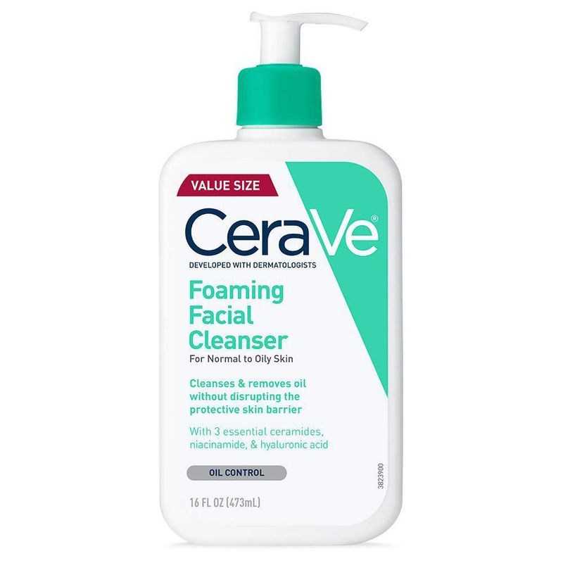 Limpiador Facial CeraVe Foaming 16 Oz Sin Fragancia No Comedogénico