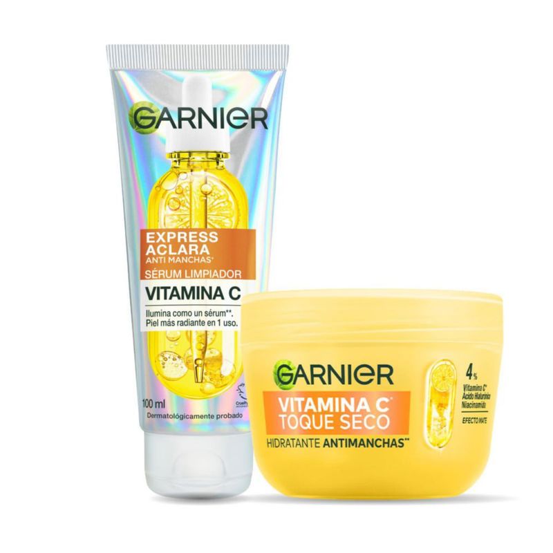 Kit Garnier Express Aclara Rutina 2 pasos Anti Manchas