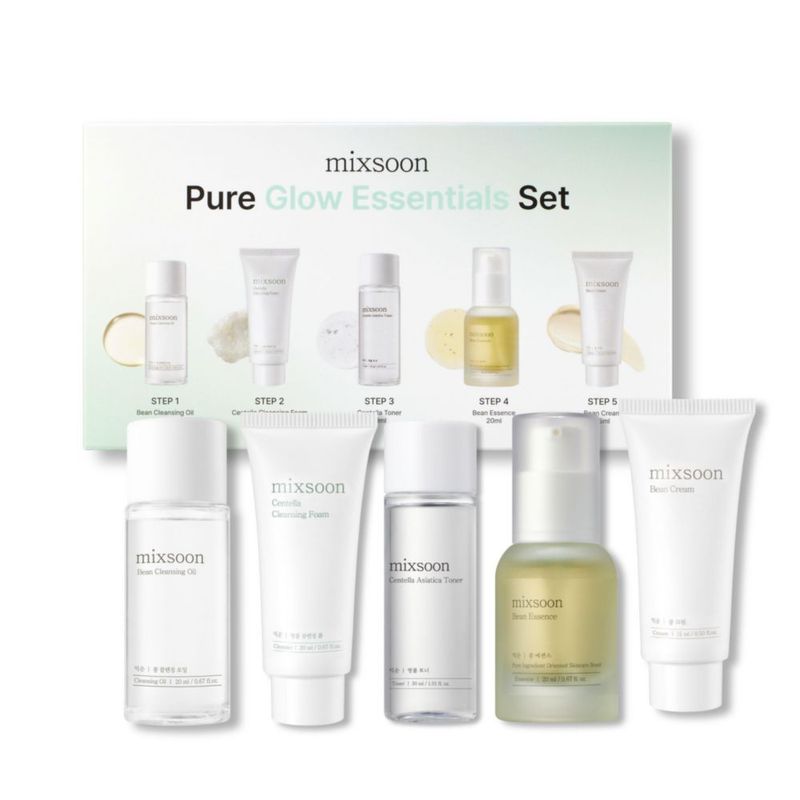 Kit Facial Mixsoon Pure Glow Essentials 5 Pasos Hidratante