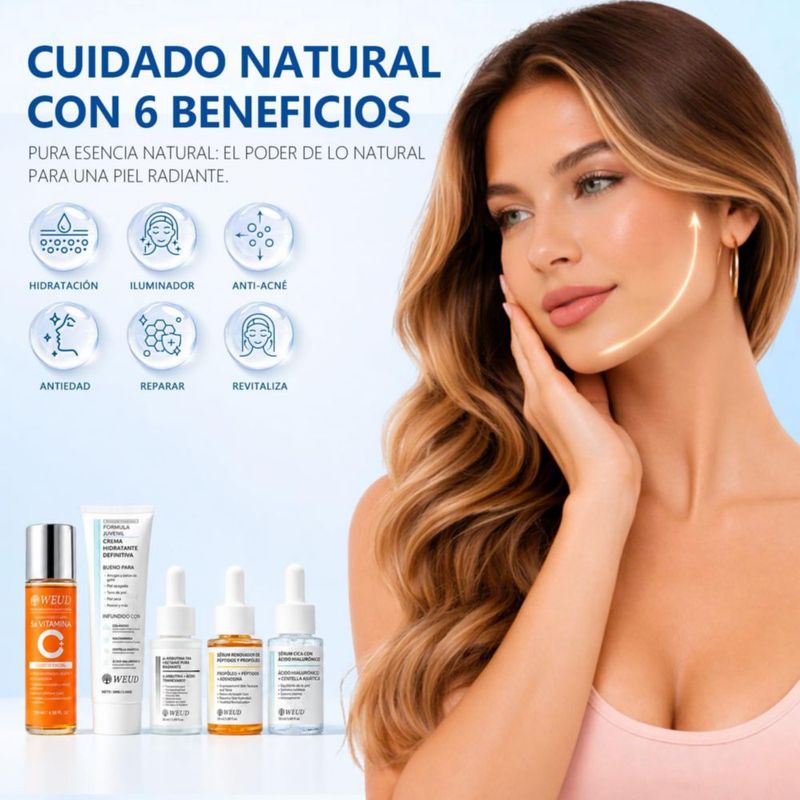 WEUD 5 En 1 Kit Skincare Coreano Hidratante Centella Niacinamida