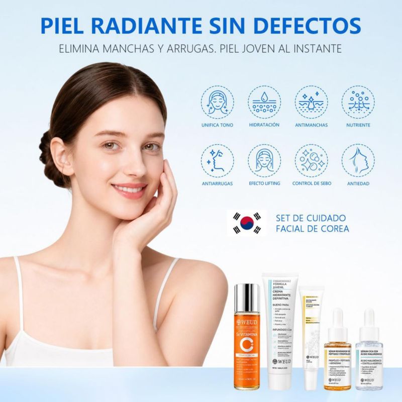 WEUD Skin Care Coreano 5 En 1 Kit para Mujeres