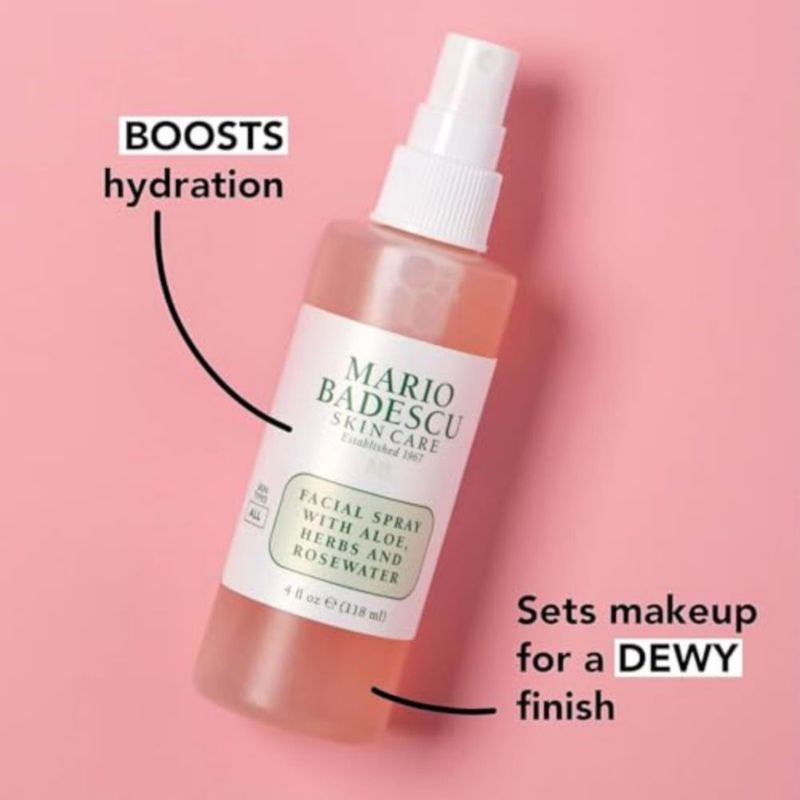Spray Facial Mario Badescu 4 oz Con Hierbas de Aloe y Agua de Rosas