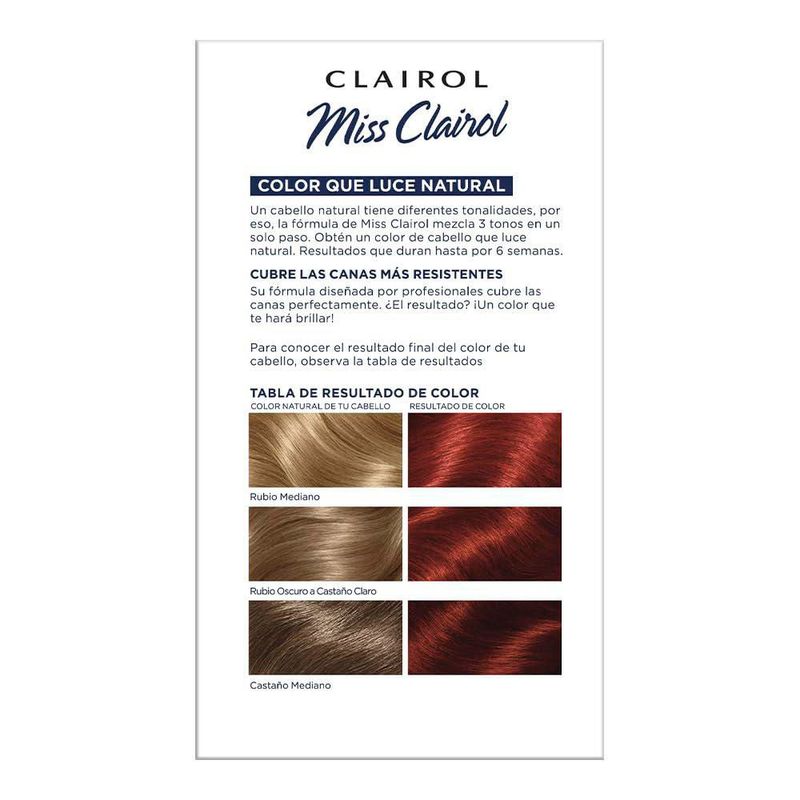 Miss Clairol Tinte Permanente 6646 Rojo Cobrizo 189g