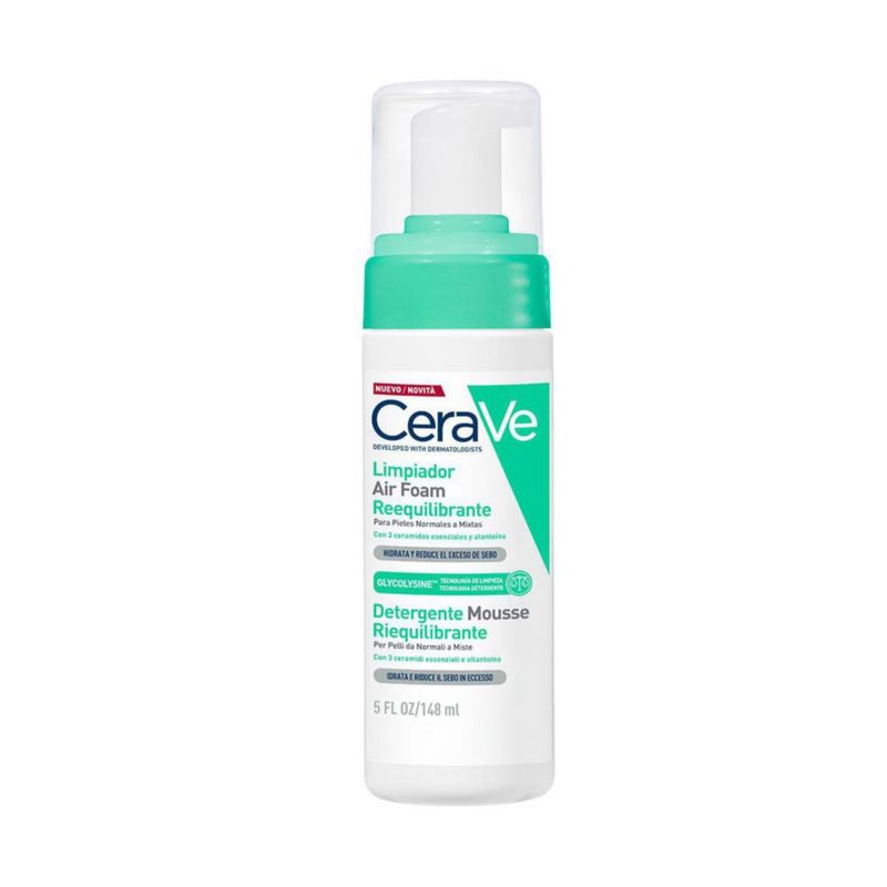 Limpiador Air Foam Reequilibrante CeraVe 148ml Piel Normal Mixta