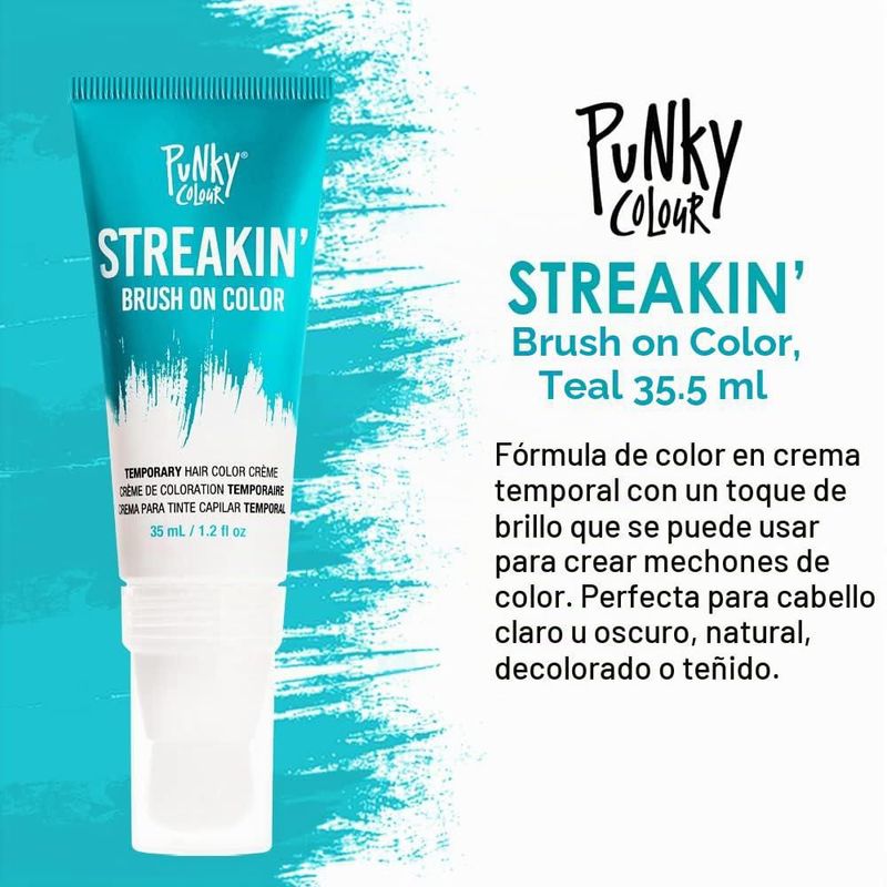 Punky Streakin Brush on Color Verde Azulado 1 2 Fl Oz