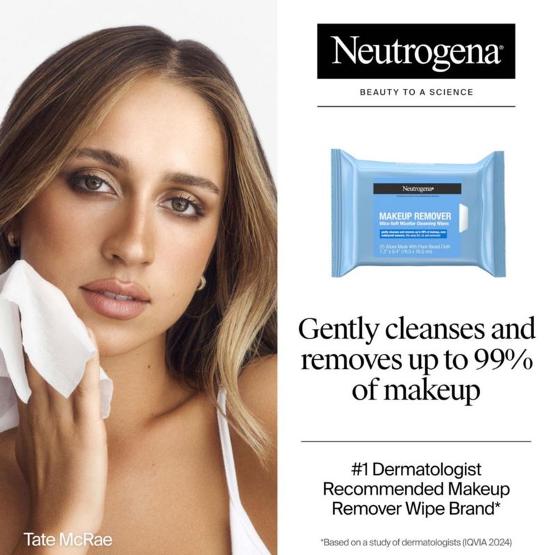 Neutrogena Toallitas Desmaquillantes Ultra Soft 25 Unidades Paquete