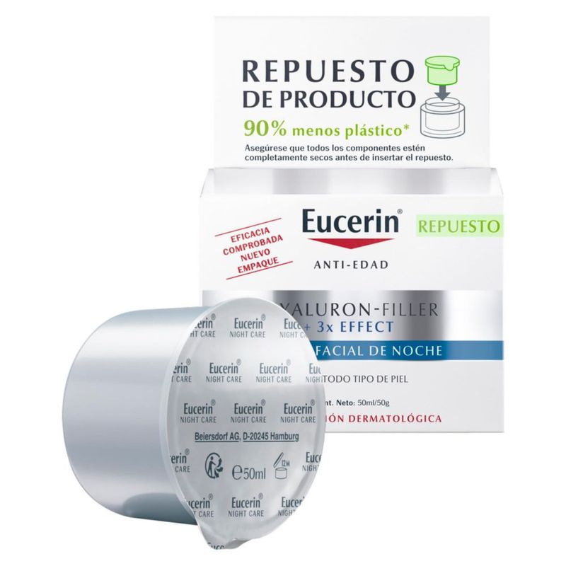 Eucerin Refill Crema anti edad Hyaluron Filler Crema de Noche 50 ml