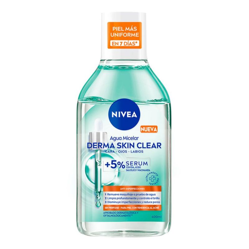 NIVEA Derma Skin Clear Agua Micelar Anti imperfecciones 400ml
