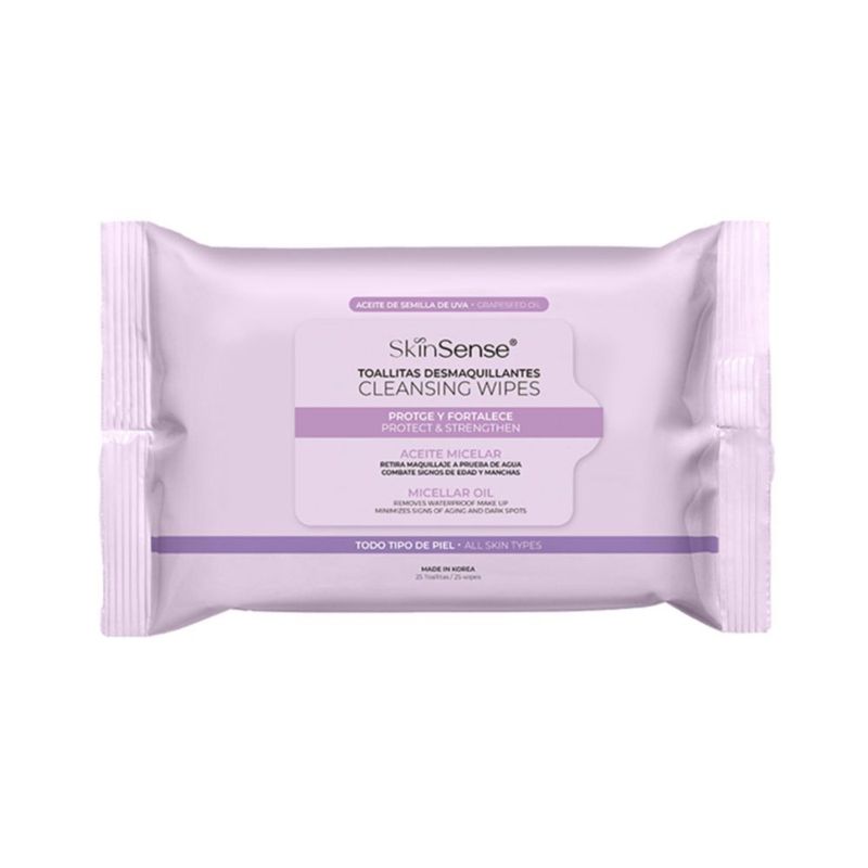Toallitas Faciales Skin Sense Biodegradables 25 Piezas Aceite de