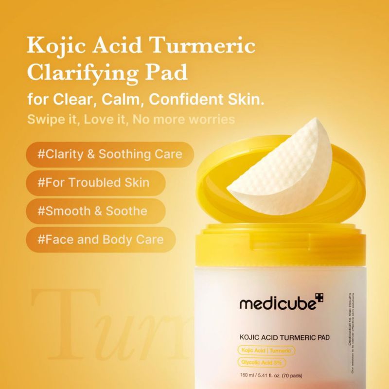 Almohadillas medicube Kojic Acid Turmeric 70 Unidades