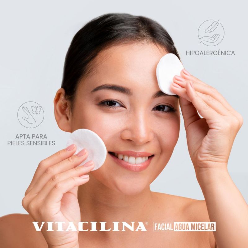 Vitacilina Facial Agua Micelar Hidratación 3X Sábila Rosas 470ml