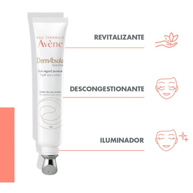 AVENE DermAbsolu Contorno de Ojos 15ml Bakuchiol Glicoleol Iluminante