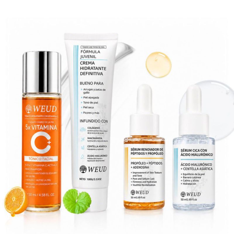 WEUD Skin Care Coreano 4 En 1 Kit para Mujer
