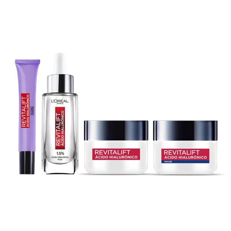 Kit Revitalift L Oréal Paris Ácido Hialurónico 4 Piezas