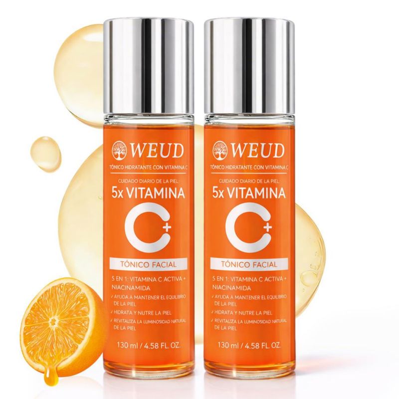 WEUD Tonico Hidratante Facial Coreano 5X Vitamina C Niacinamide 260ml