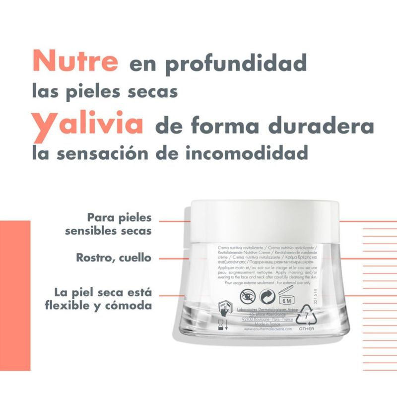 AVENE Crema Nutritiva Revitalizante Piel Seca Sensible Fps 50 50ml