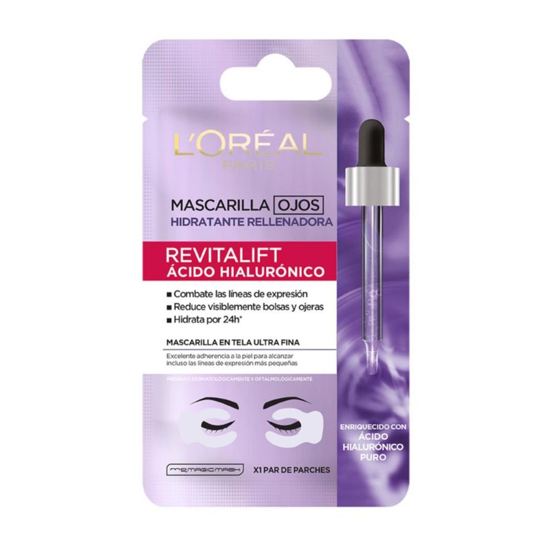 L Oréal Paris Revitalift Ácido Hialurónico Mascarilla Ojos Hidratante