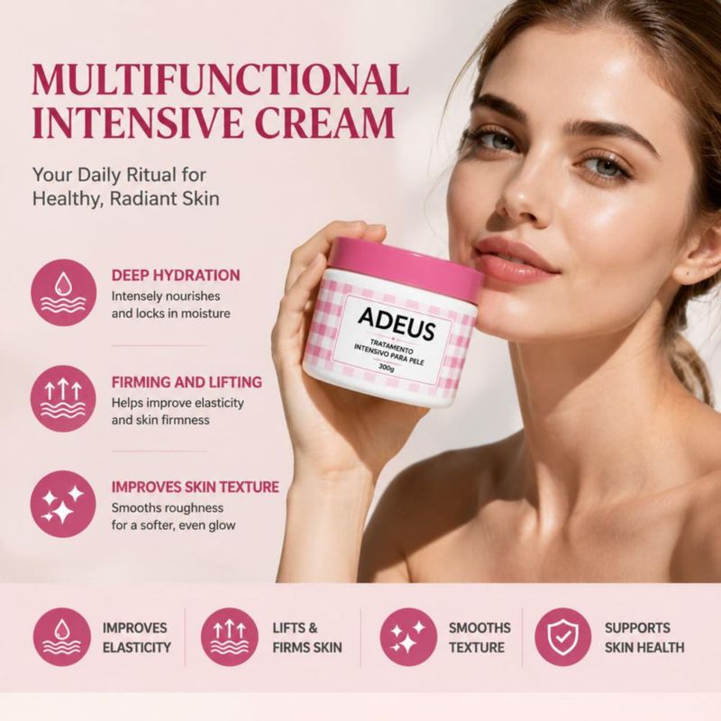 Crema Hidratante Intensiva Rosa ADEUS 300 g