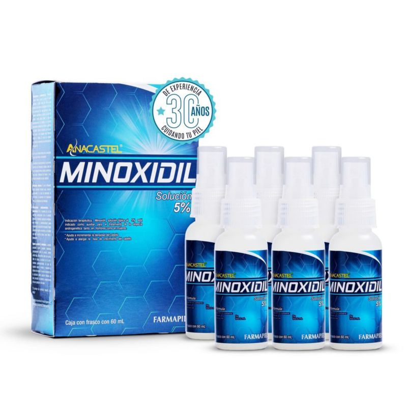 Anacastel Minoxidil 5 Spray Anticaída 6 Pack