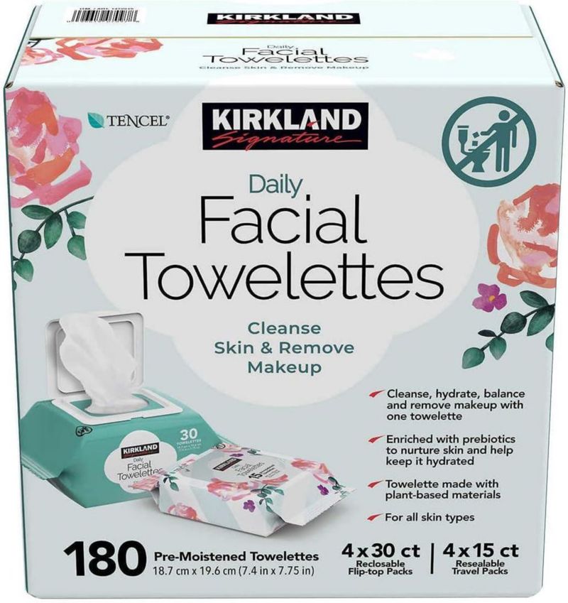 Toallitas Faciales Kirkland 180 Unidades Agua Micelar Sin Parabenos
