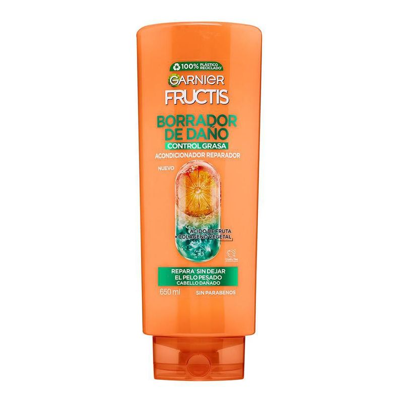 Acondicionador Garnier Fructis Borrador de Daño Control Grasa 650ml