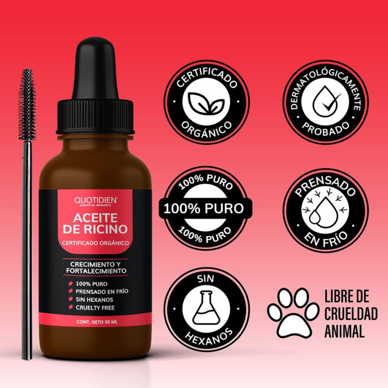 Aceite de Ricino Quotidien 50ml Hidratante y Fortalecedor Natural