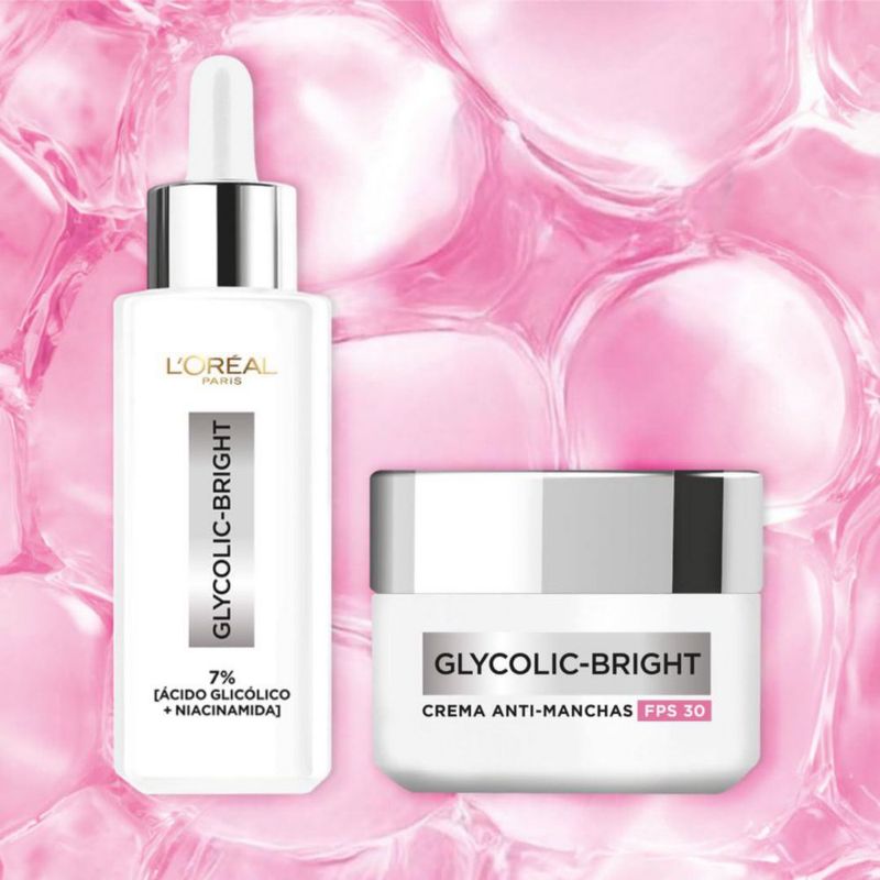 Kit anti manchas Glycolic Bright L ORÉAL PARIS SKIN 30ml 50ml