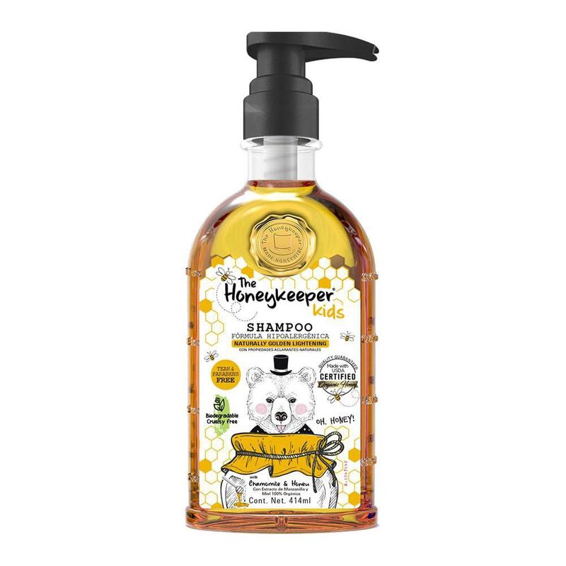 Champú The Honeykeeper Miel Orgánica Hipoalergénico Chamomile 414ml